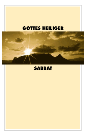 Gottes Heiliger Sabbat